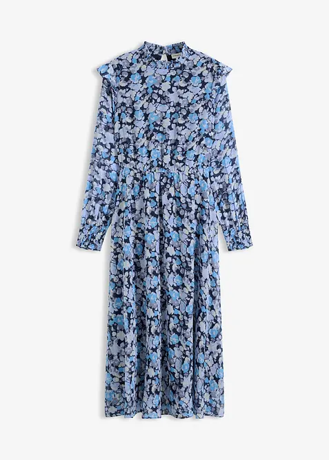 Jurk van chiffon met opstaande kraag, bonprix