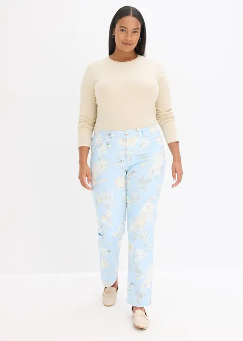 Gedessineerde stretch broek, bonprix