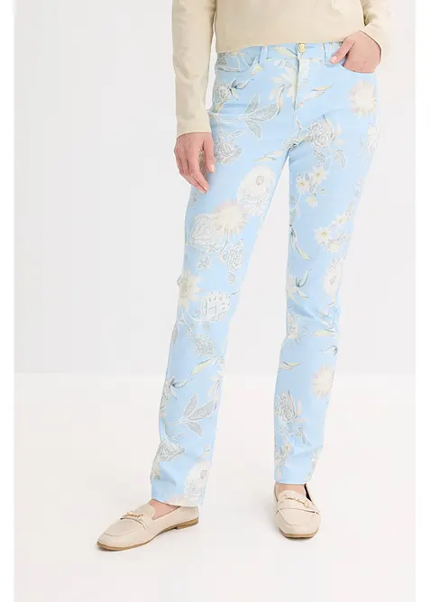 Gedessineerde stretch broek, bonprix