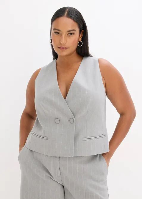 Kostuumgilet met krijtstrepen, bonprix