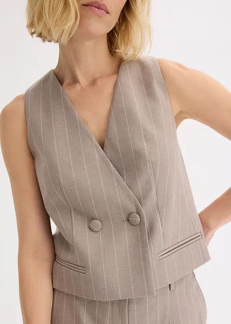 Kostuumgilet met krijtstrepen, bonprix