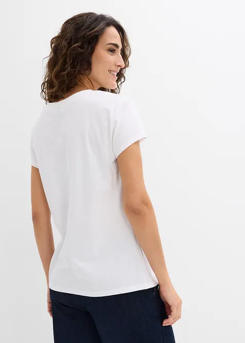 T-shirt van puur biologisch katoen ( set van 2), bonprix