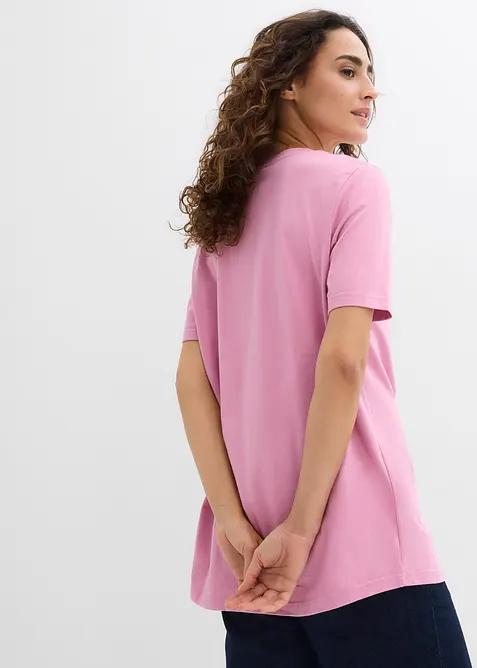 Longshirt van biologisch katoen (set van 2), bonprix