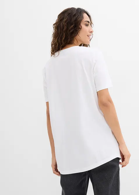 Longshirt van biologisch katoen (set van 2), bonprix