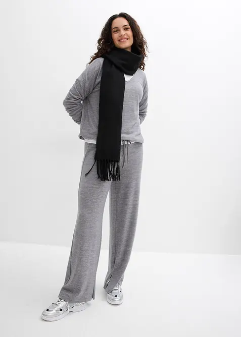 Jersey broek in gebreide look, bonprix