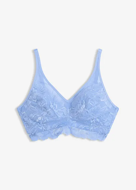 Bralette met gebloemd kant en mesh, bonprix