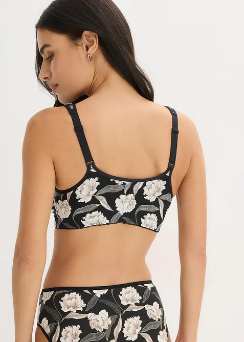 Bh met biologisch katoen zonder beugel met voorsluiting (set van 2), bonprix