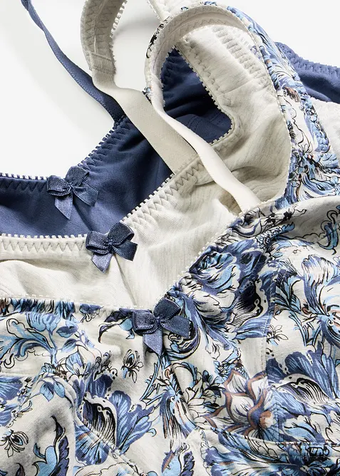 Bh zonder beugel met biologisch katoen (set van 3), bonprix