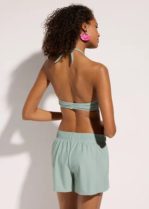 Bikini en zwemshort met gerecycled polyamide (3-dlg. set), bonprix