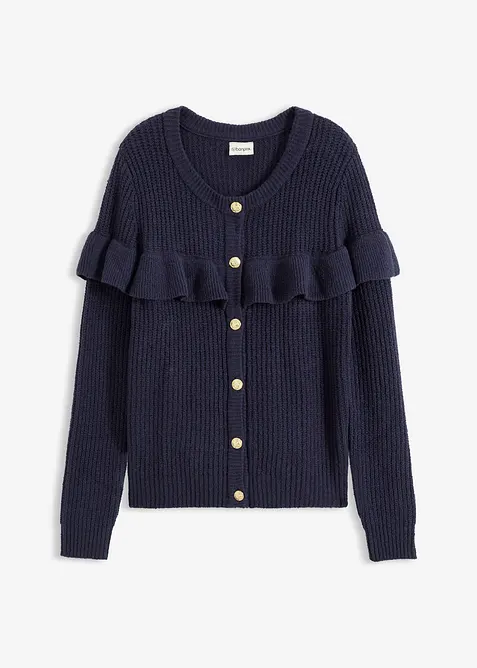 Fijn gebreid vest van katoenmix, bonprix