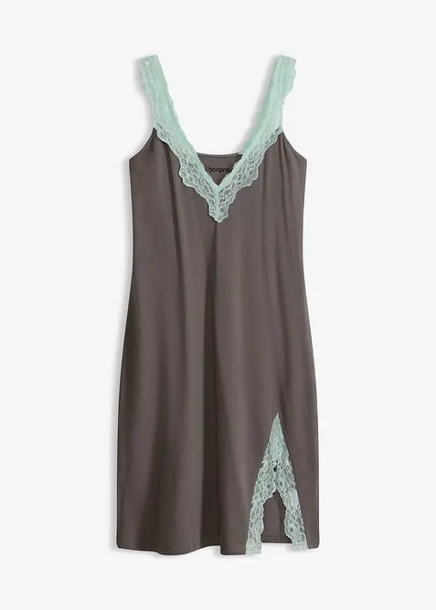 Nachthemd met viscose en kant, bonprix