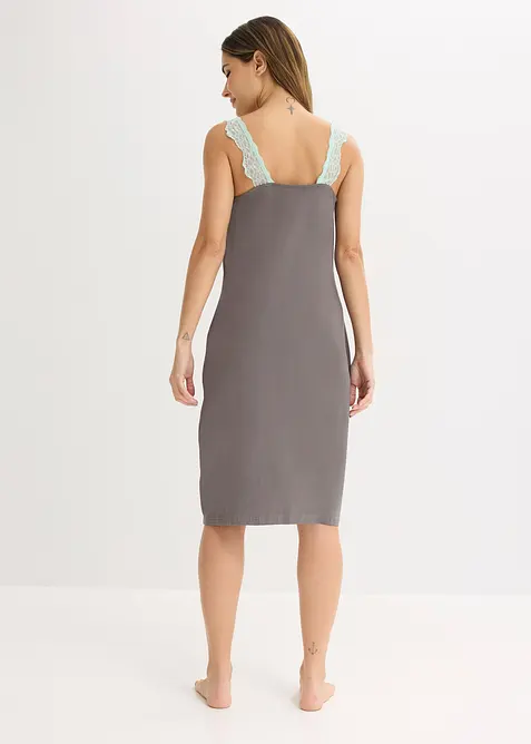 Nachthemd met viscose en kant, bonprix