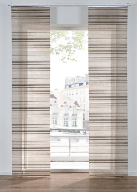 Paneelgordijn met linnen (1 stuk), bonprix