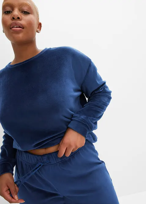 Nicki fluwelen huispak, bonprix