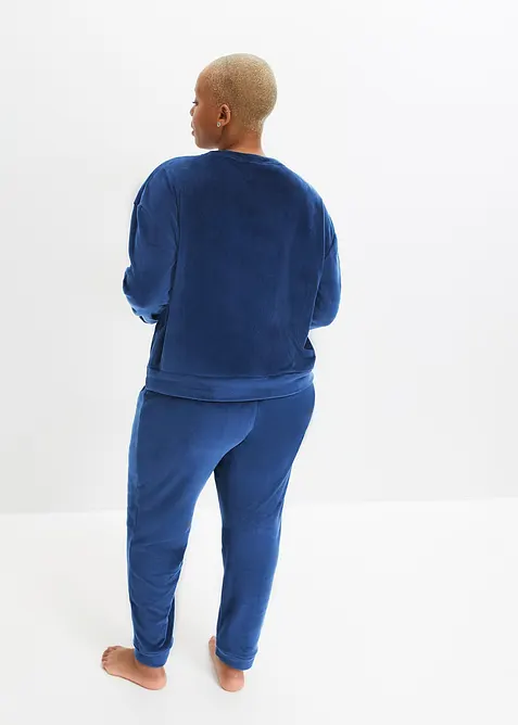 Nicki fluwelen huispak, bonprix