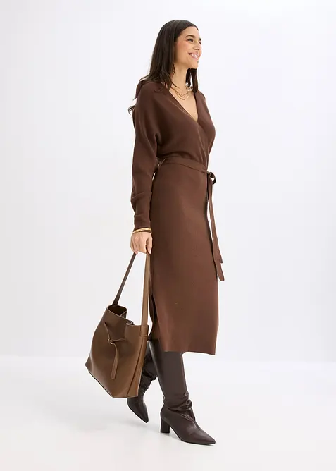 Gebreide jurk van soepele viscose, bonprix