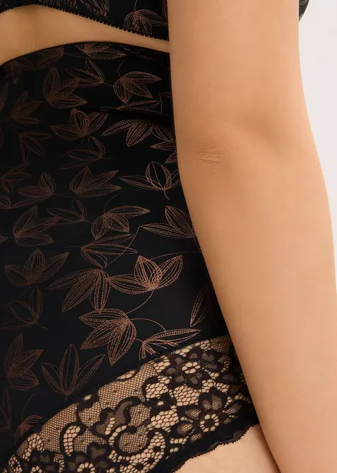 Sterk corrigerende high waist slip met glanseffect, bonprix