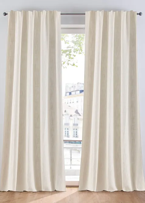 Ondoorzichtig gordijn met structuur (1 stuk), bonprix