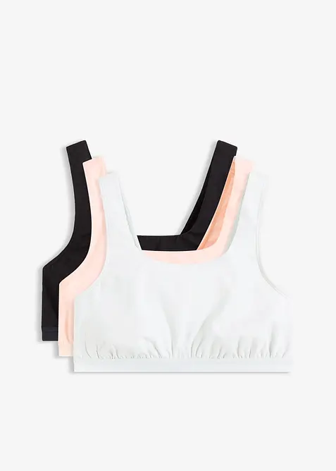 Bralette met biologisch katoen (set van 3), bonprix