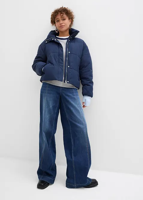 Gewatteerde jas met opstaande kraag, bonprix