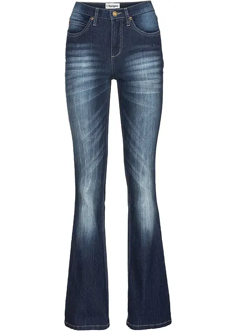Bootcut comfort stretch jeans, high waist, bonprix