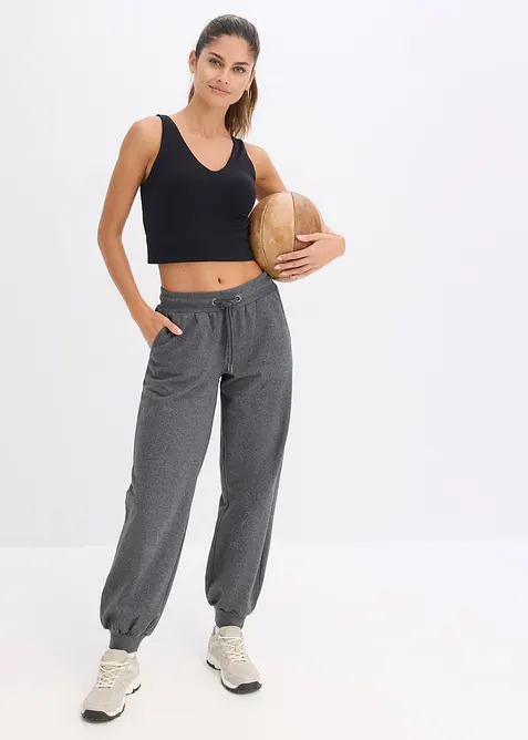 Joggingbroek met elastische tailleband, bonprix