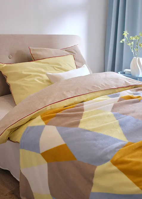 Omkeerbaar linon dekbedovertrek, bonprix