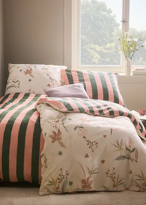 Omkeerbaar linon dekbedovertrek, bonprix