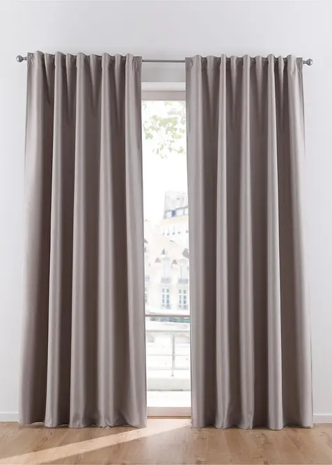 Isolerend gordijn met zachte fleece achterkant, ook in extra lang (1 stuk), bonprix