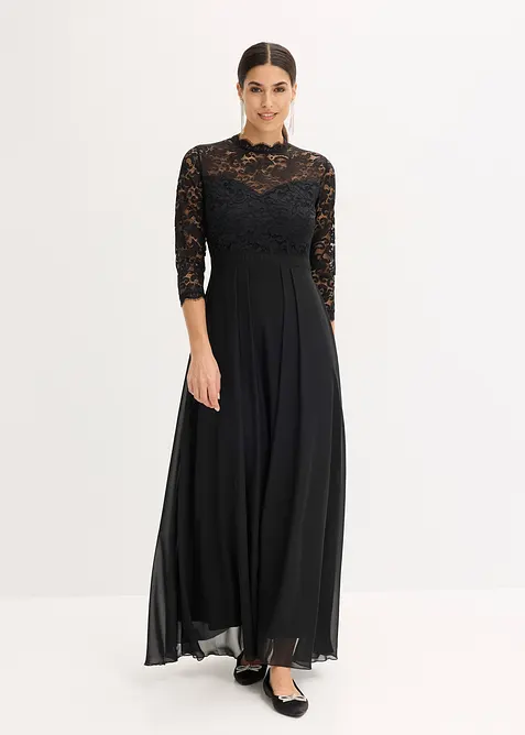 Maxi jurk met kant, bonprix