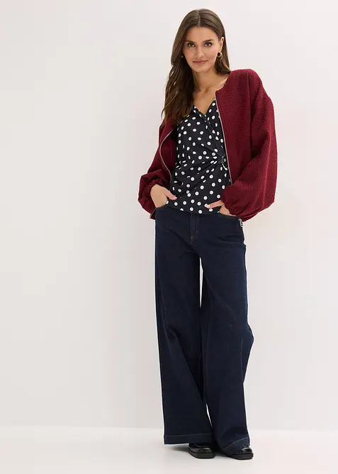 Gedessineerd shirt van gestructureerde jersey, bonprix