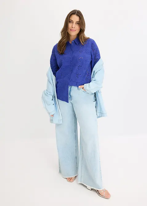 Blouse met broderie anglaise, bonprix