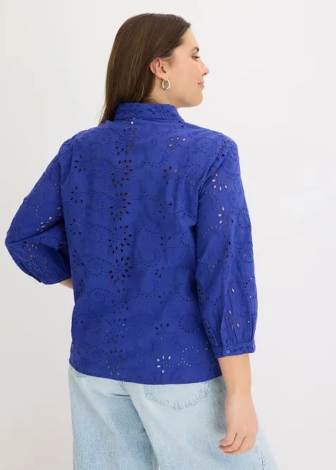 Blouse met broderie anglaise, bonprix