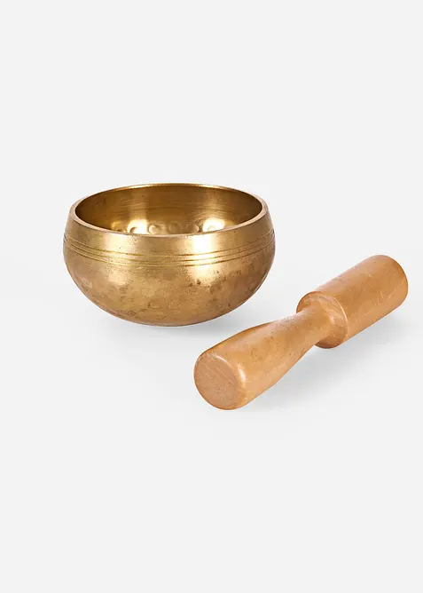 Decoratieve klankschaal met houten klopper, bonprix