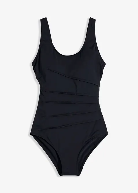 Corrigerend badpak met sierplooitjes, licht corrigerend, bonprix