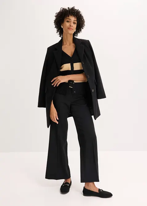 Gebreid vest van katoen met strepen, bonprix