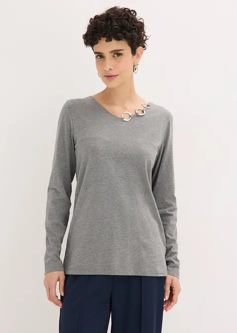 Longsleeve met eyelets, bonprix