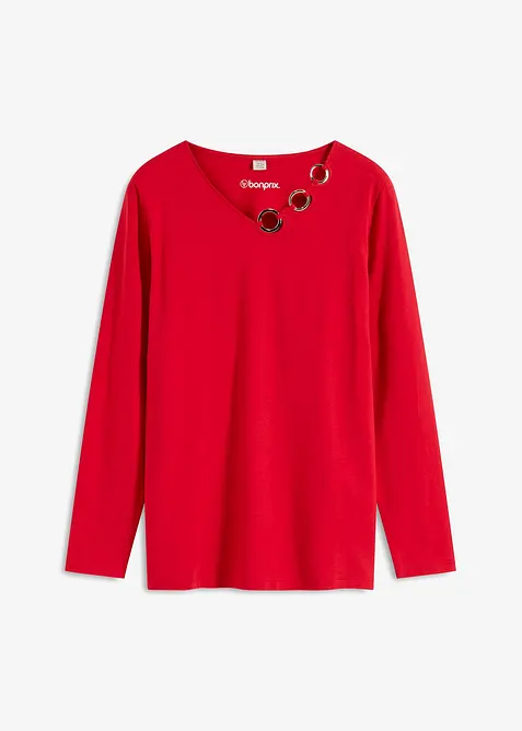 Longsleeve met eyelets, bonprix