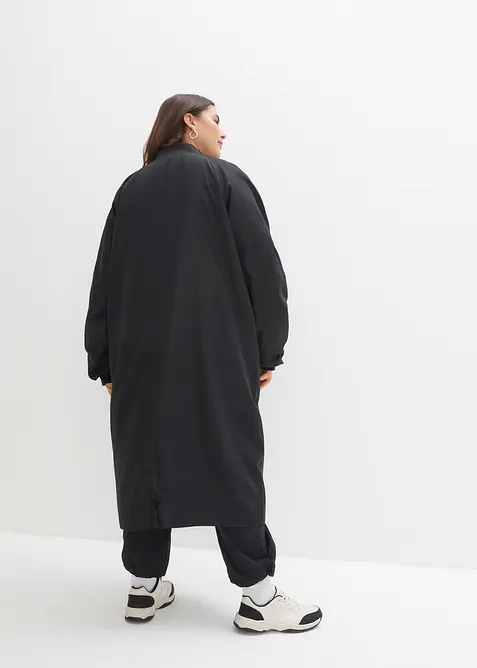 Lange jas met gebreide kraag, bonprix