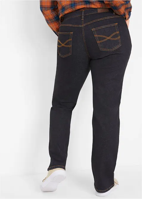 Mid waist stretch jeans, straight, bonprix