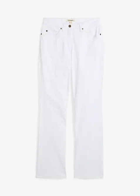 Mid waist stretch jeans, straight, bonprix