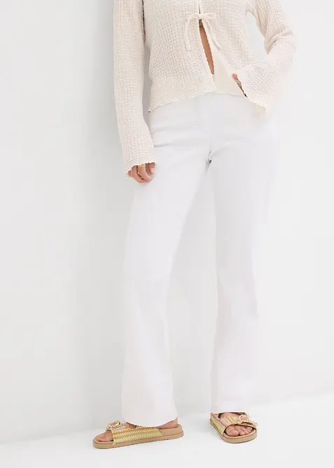 Mid waist stretch jeans, straight, bonprix