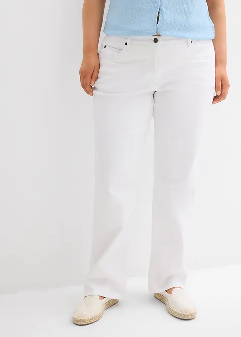 Mid waist stretch jeans, straight, bonprix