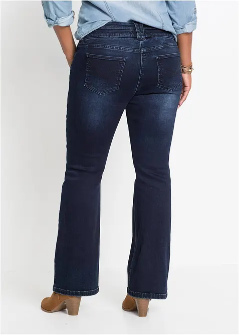 Ultrasoft corrigerende bootcut jeans, high waist, bonprix