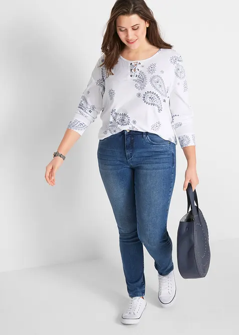 Corrigerende slim fit jeans, high waist, bonprix