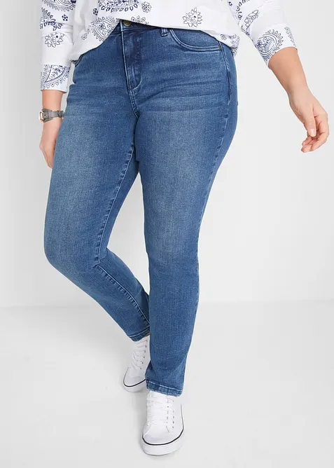 Corrigerende slim fit jeans, high waist, bonprix