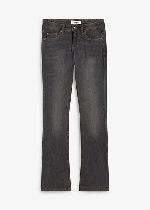 Bootcut stretch jeans, mid waist, bonprix