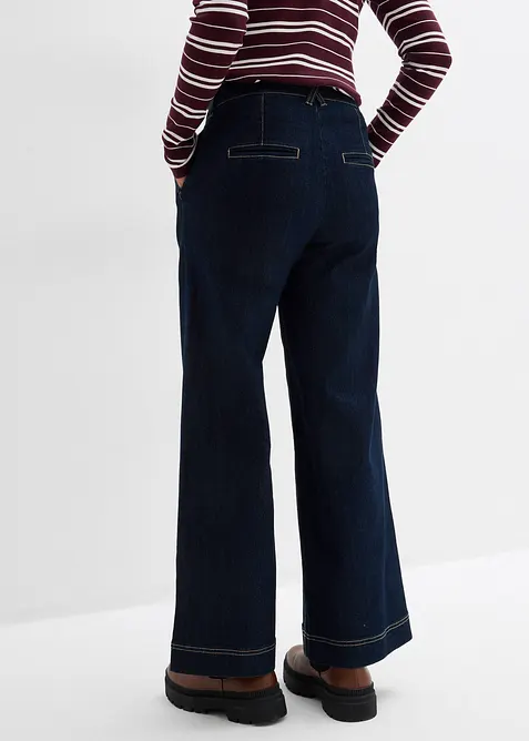 Wide leg jeans met comfortband, high waist, bonprix