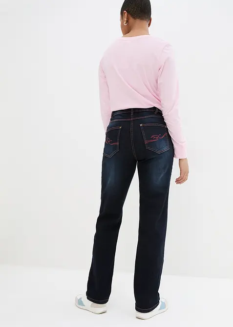 Straight jeans met mid waist, bonprix