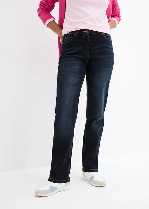 Straight jeans met mid waist, bonprix